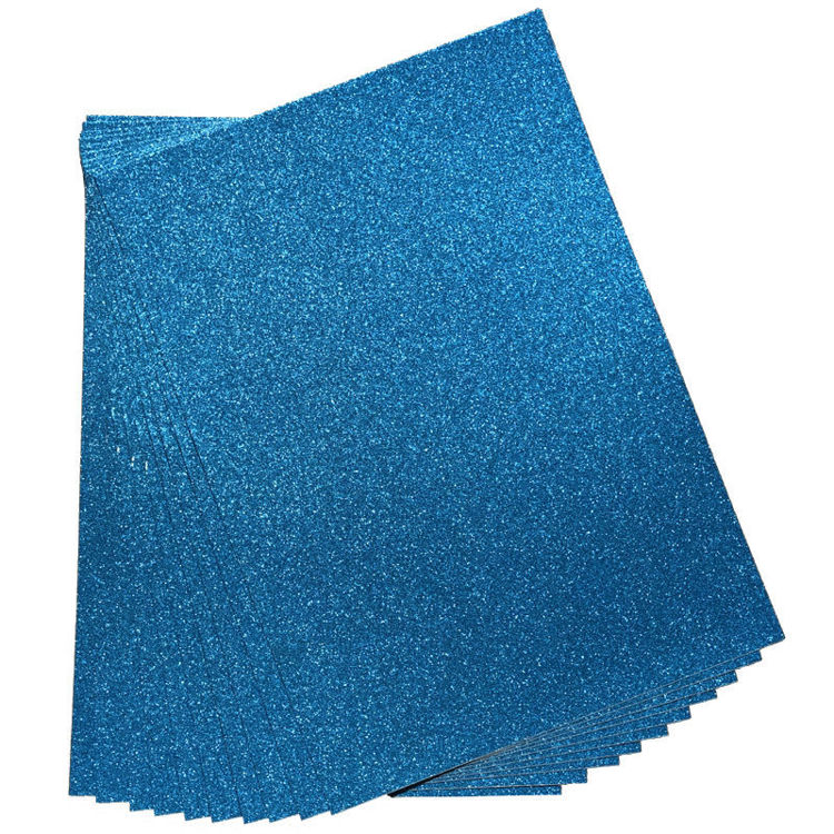 A4 Glitter Cardstock Light Blue