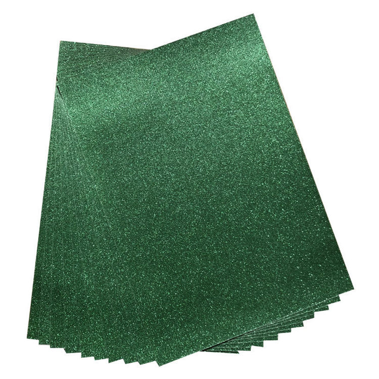 A4 Glitter Cardstock Green