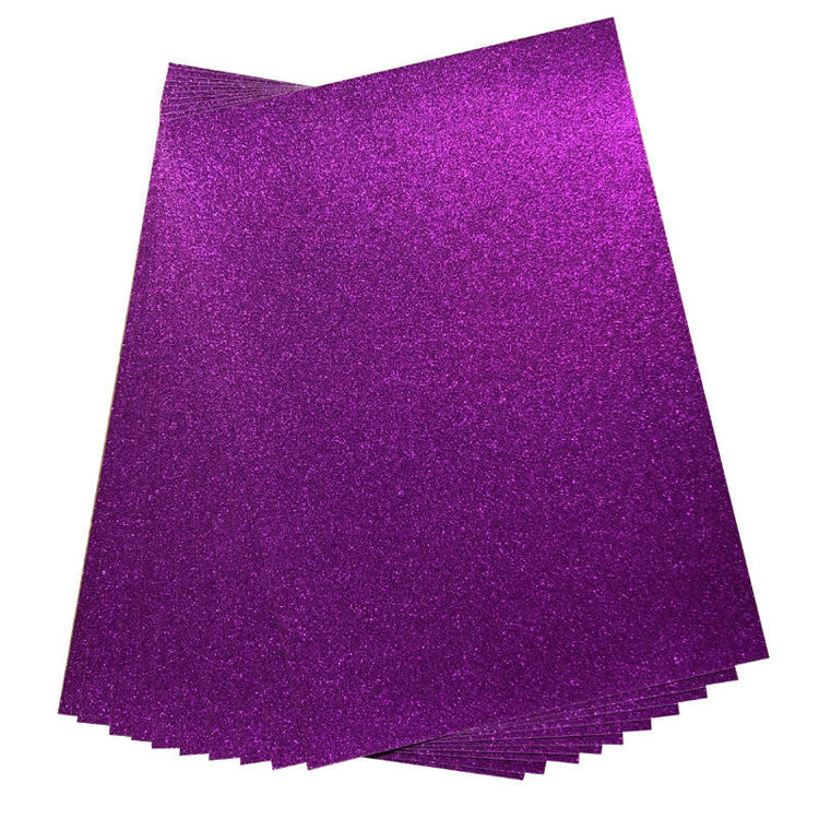A4 Glitter Cardstock Purple