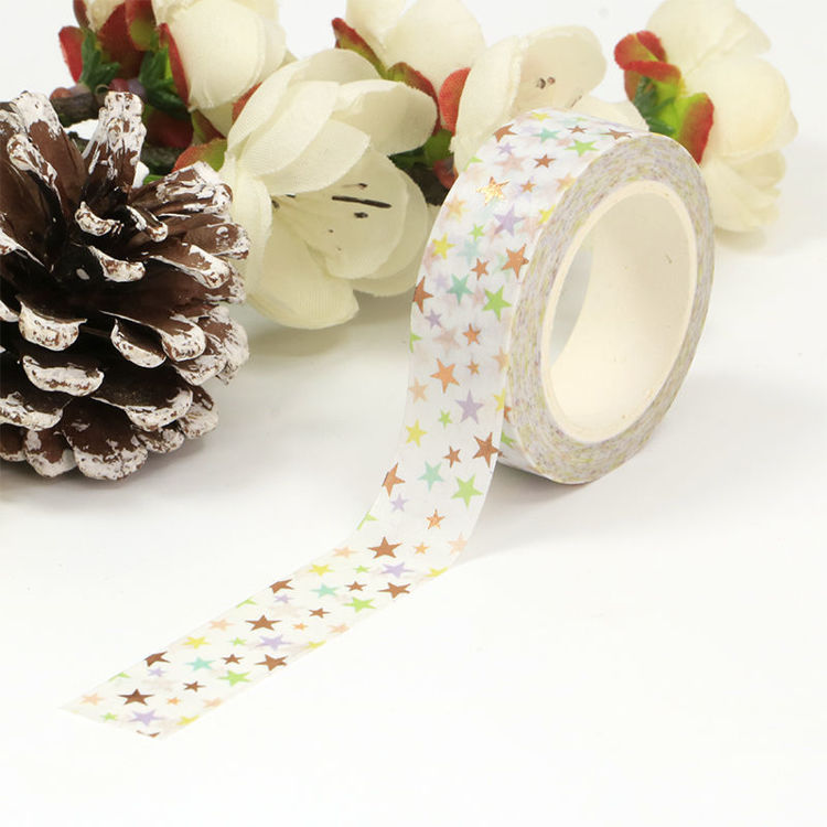 15mm x 10m CMYK Foil Starry Washi Tape