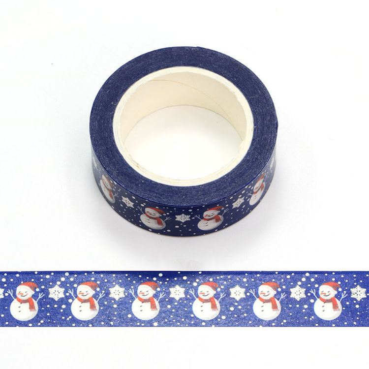 15mm x 10m CMYK Foil Snow Man Washi Tape