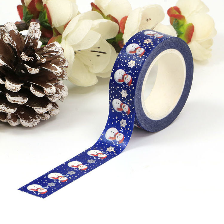 15mm x 10m CMYK Foil Snow Man Washi Tape