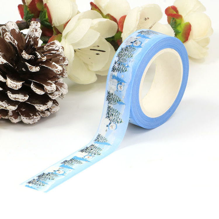 15mm x 10m CMYK Foil Snow World And Star Washi Tape