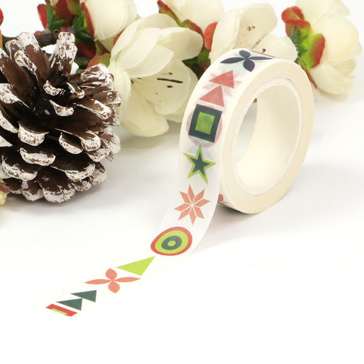 15mm x 10m CMYK Christmas Pattern Washi Tape