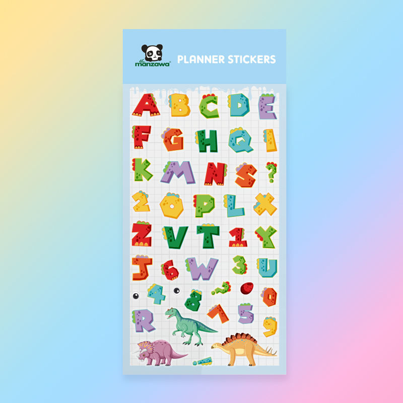 PET Paper Mix Sticker Alphabet. Custom and stock washi tape ...