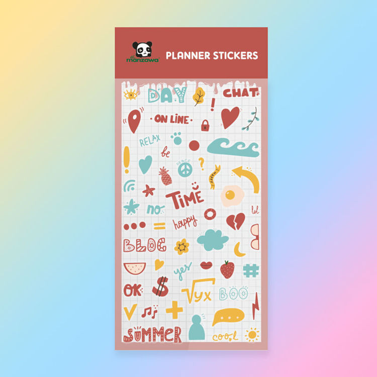 PET Paper Mix Sticker Summer Time