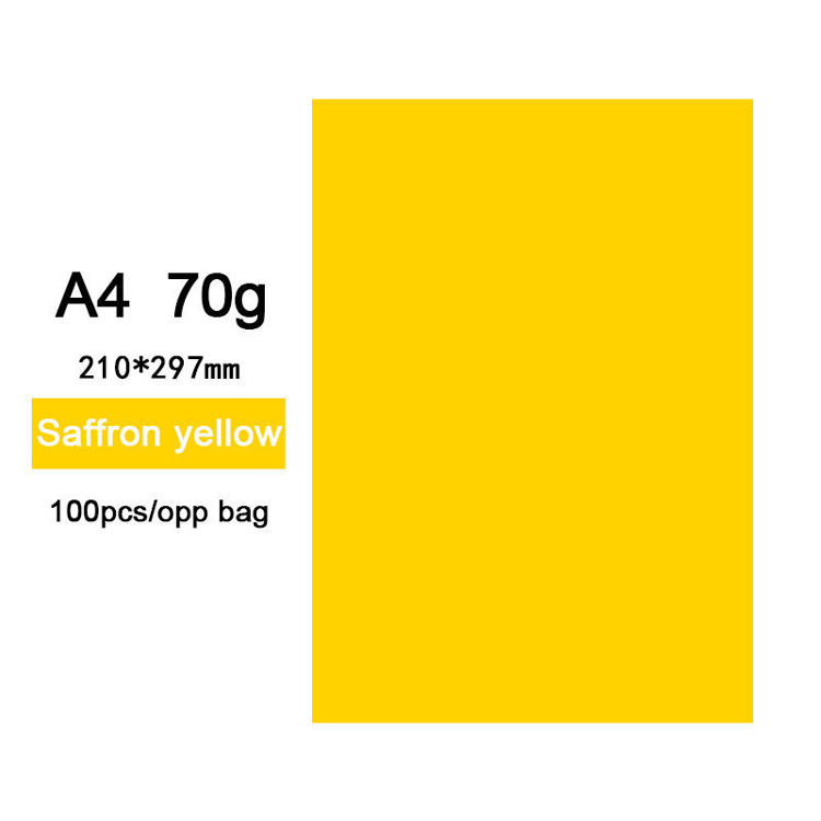 70g A4 Colored Cardstock Yellow