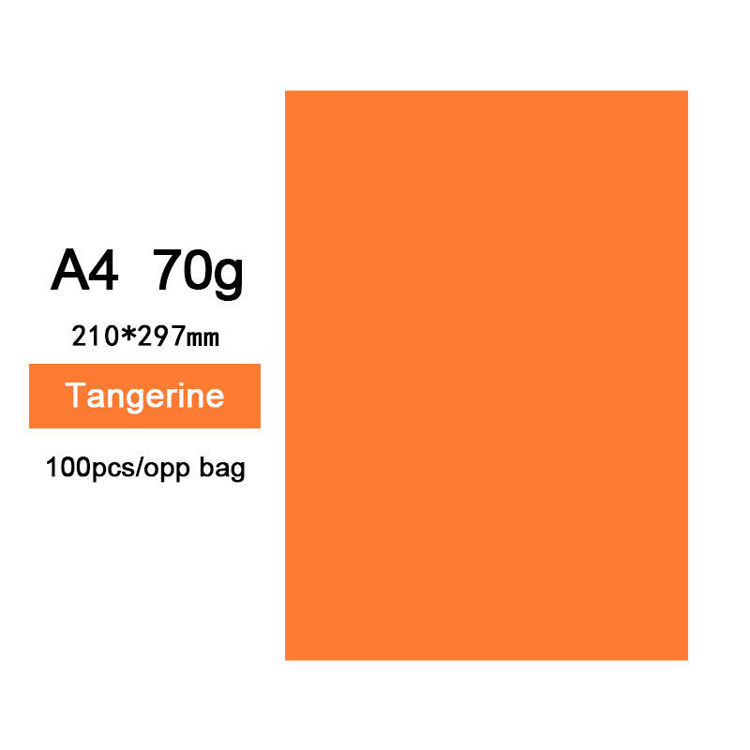 70g A4 Colored Cardstock Orange