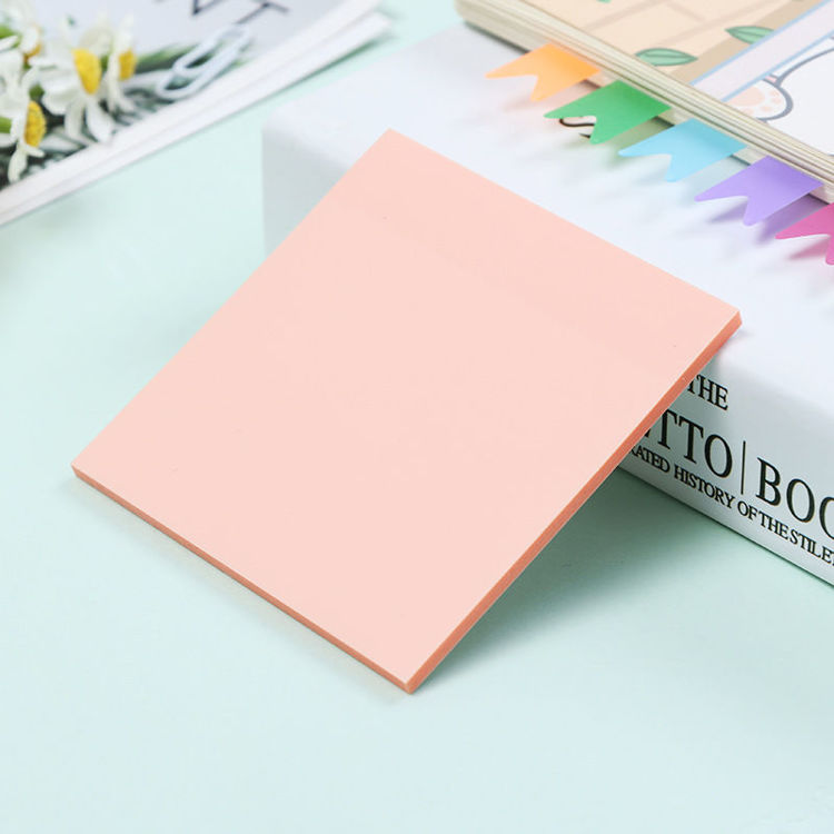 3" Transparent Sticky Note Light Pink