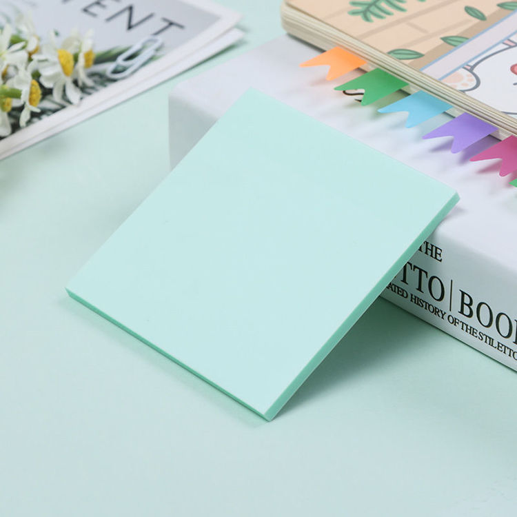 3" Transparent Sticky Note Light Green