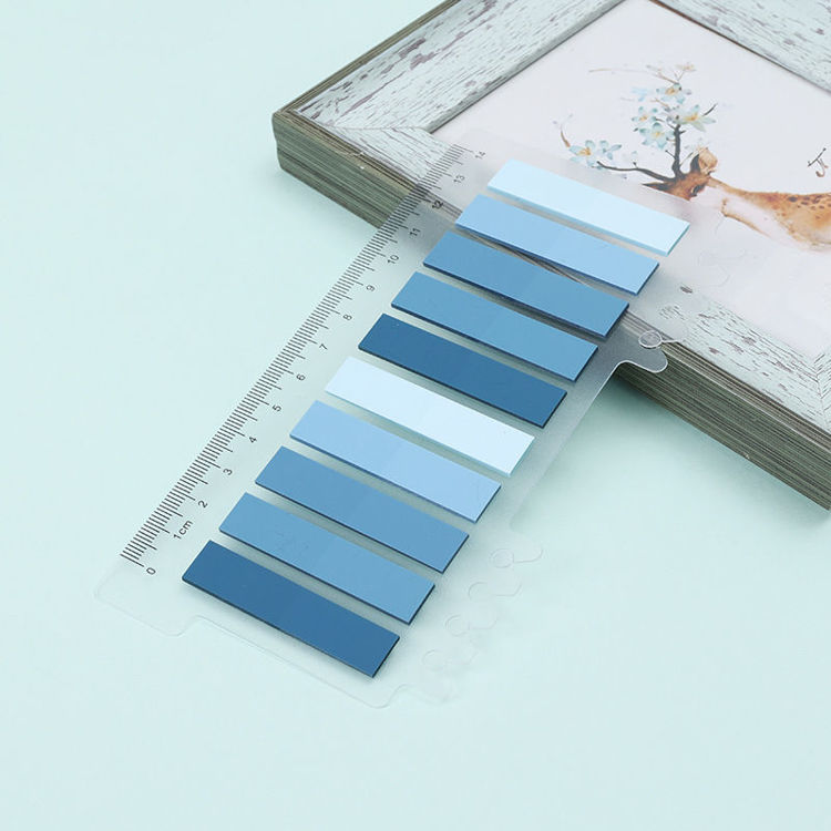 5 Color ‎Ruler Transparent Index Tab Faint Blue