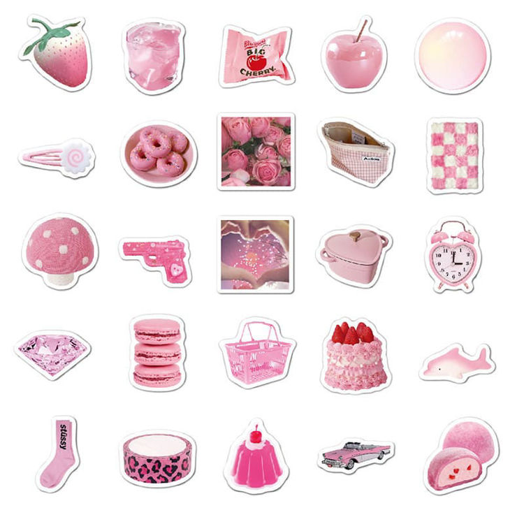 Vinyl Sticker Pink Pattern