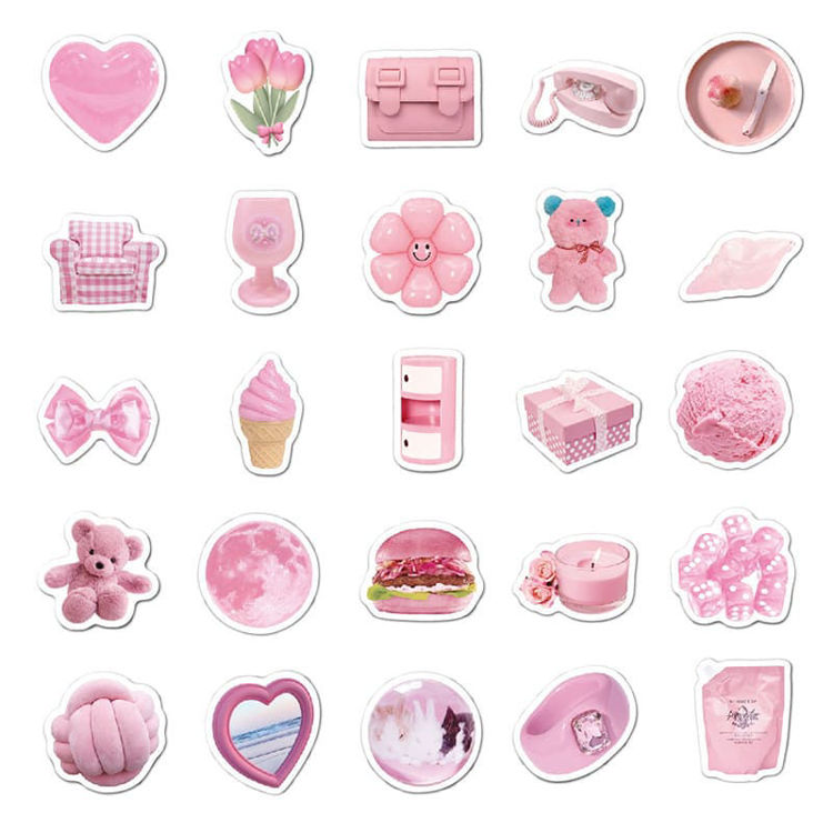 Vinyl Sticker Pink Pattern