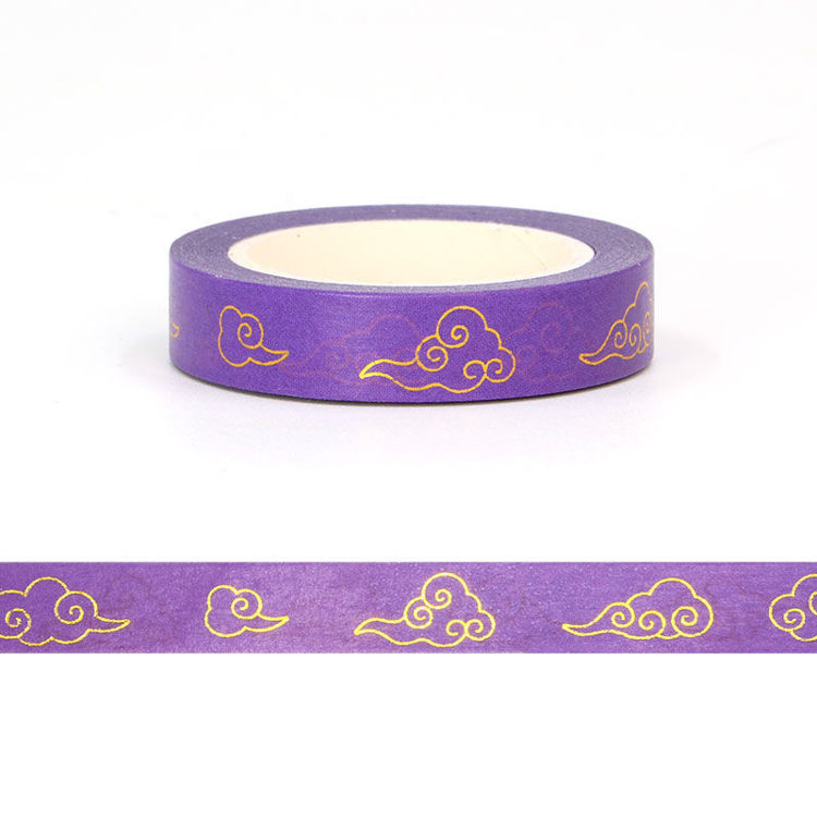 10mm x 10m CMYK Foil Auspicious Cloud Washi Tape