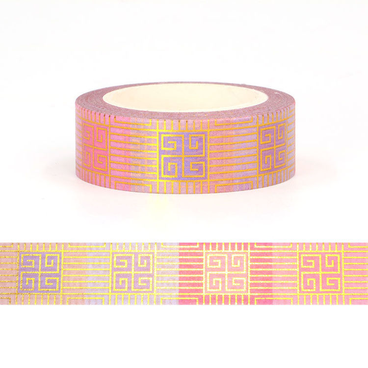 15mm x 10m CMYK Foil Rotate Cloud Pattern Washi Tape