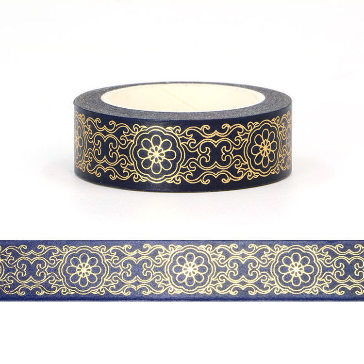 15mm x 10m CMYK Foil Entangled Floral Washi Tape