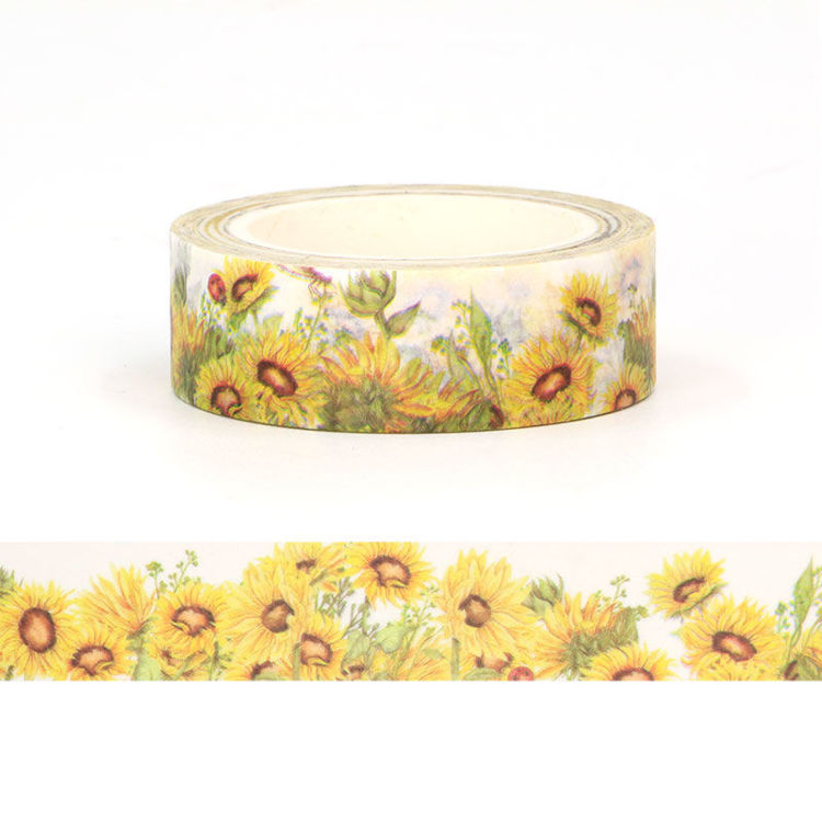 15mm x 10m CMYK Sunflower Washi Tape