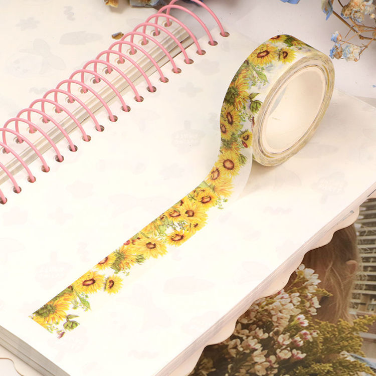 15mm x 10m CMYK Sunflower Washi Tape