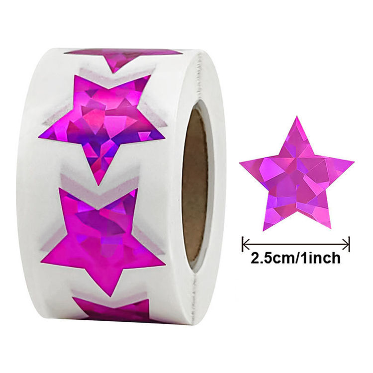 Purple Laser Star Sticker