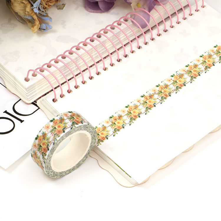 15mm x 10m CMYK Foil Flower and Love Washi Tape