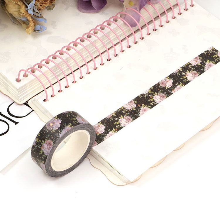 15mm x 10m CMYK Foil Flower and Tassels Washi Tape