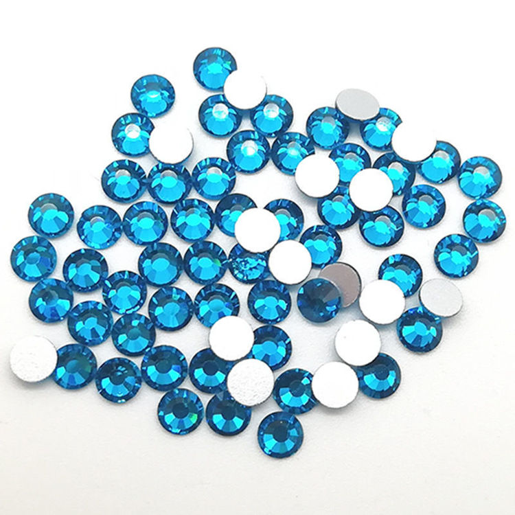 2mm Flat Back Crystal Rhinestone Capri Blue