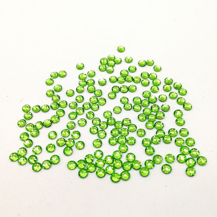 2mm Flat Back Crystal Rhinestone Light Green