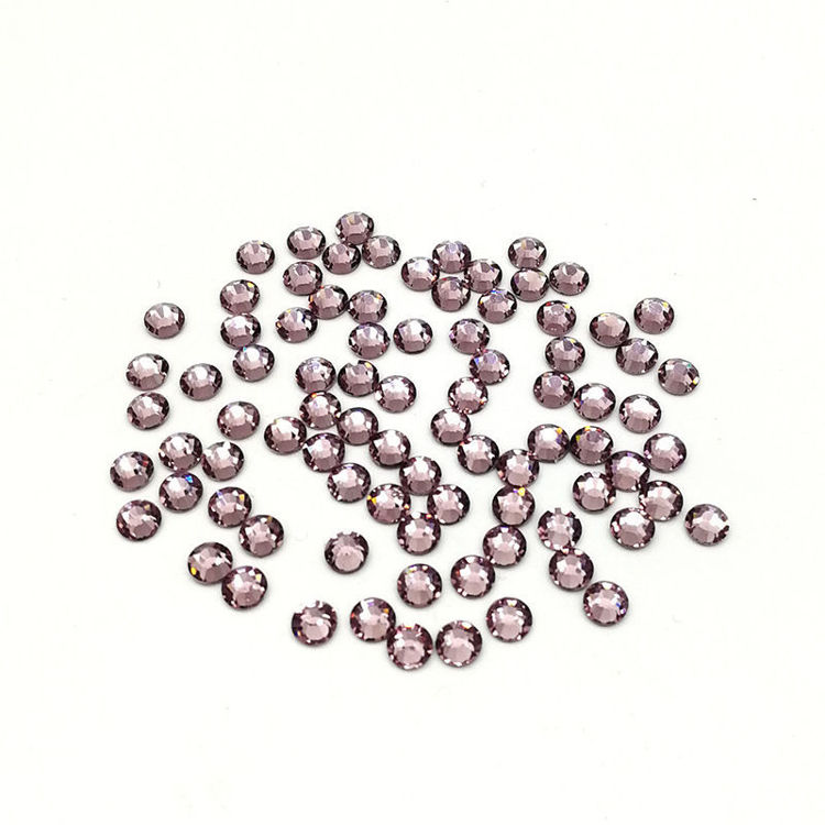 2mm Flat Back Crystal Rhinestone Light Purple