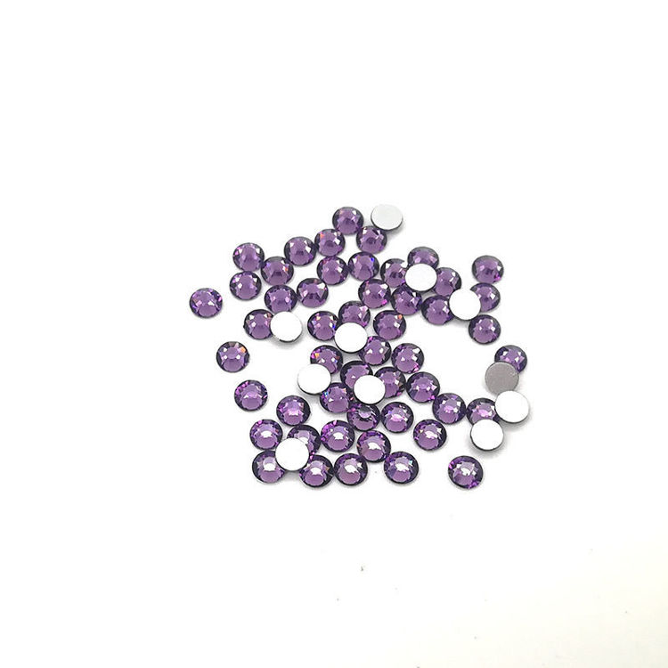 2mm Flat Back Crystal Rhinestone Violet