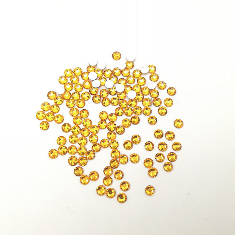 2mm Flat Back Crystal Rhinestone Golden Yellow