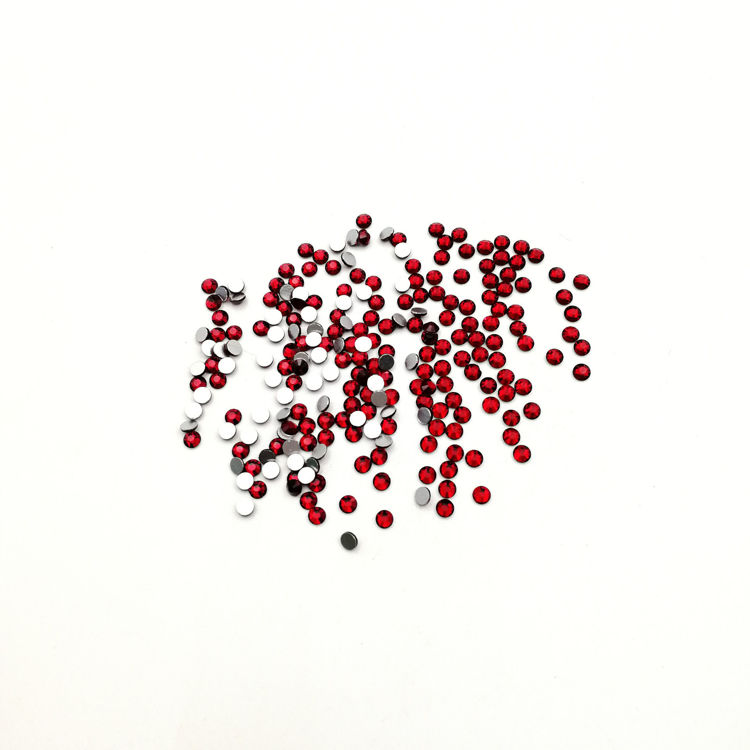 2mm Flat Back Crystal Rhinestone Dark Red