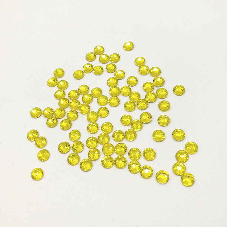 2mm Flat Back Crystal Rhinestone Lemon Yellow