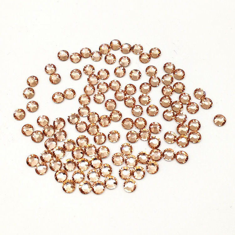 2mm Flat Back Crystal Rhinestone Champagne