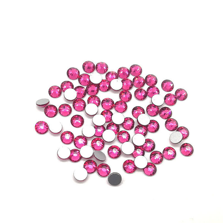 2mm Flat Back Crystal Rhinestone Purple Red