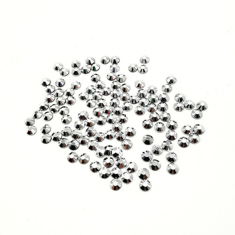 2mm Flat Back Crystal Rhinestone Silver