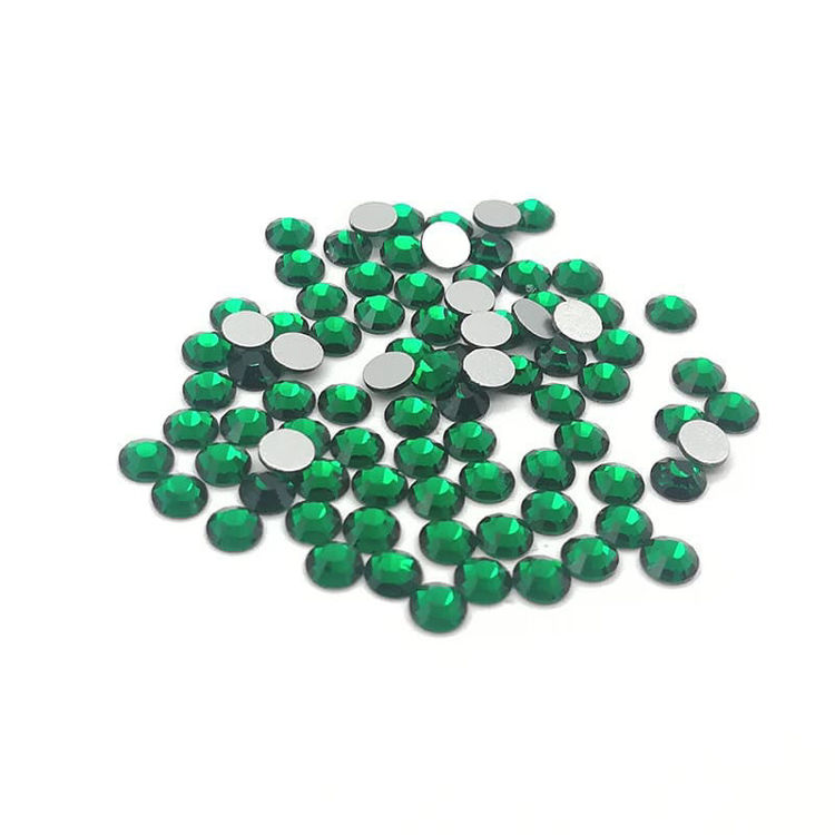 4mm Flat Back Crystal Rhinestone Dark Green