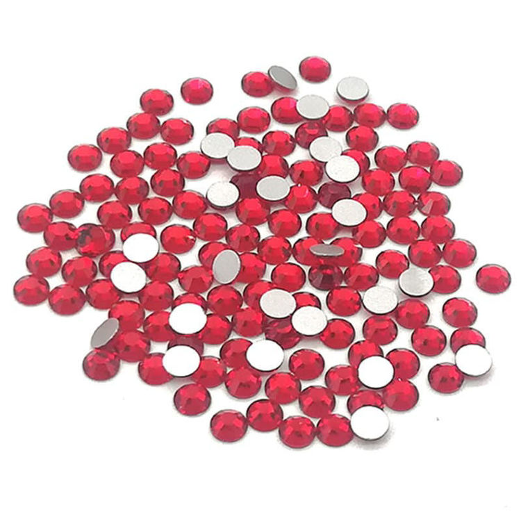 4mm Flat Back Crystal Rhinestone Red