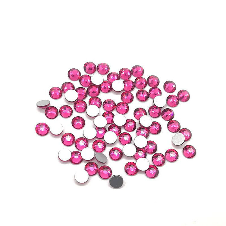 4mm Flat Back Crystal Rhinestone Purple Red