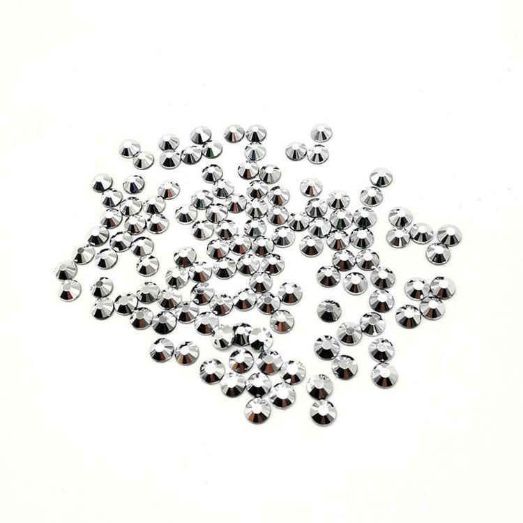 4mm Flat Back Crystal Rhinestone Silver