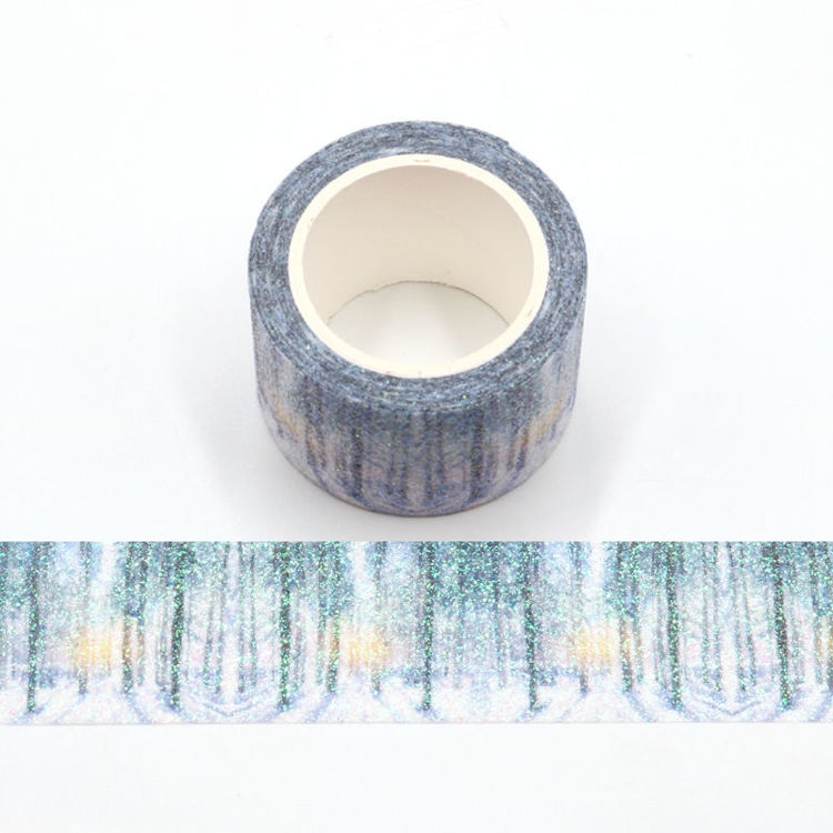 30mm Forest Snow Scene Sparkle Washi Tape